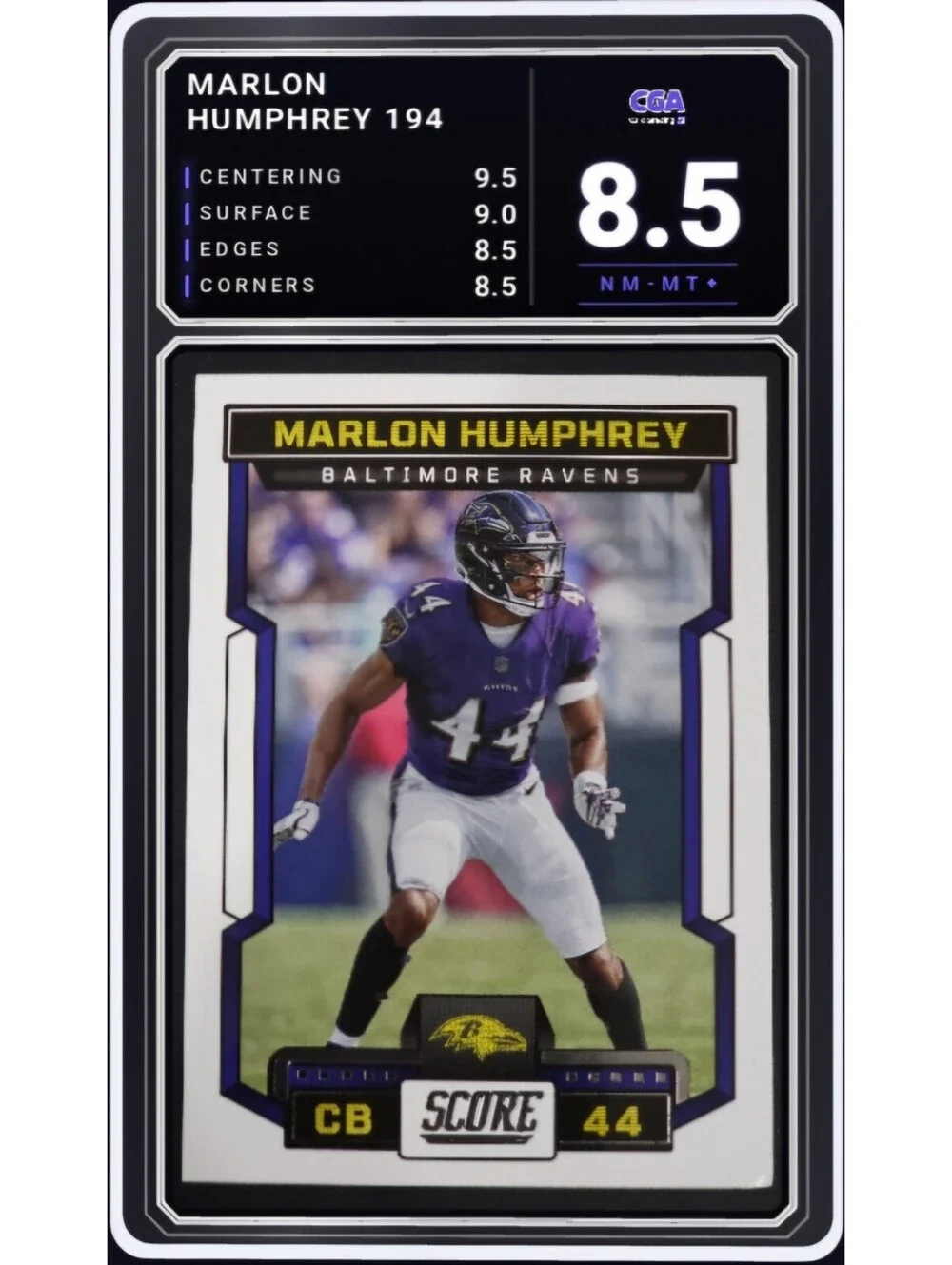 2023 Panini Score #194 Marlon Humphrey Baltimore Ravens - CGA 8.5 Digital Grade
